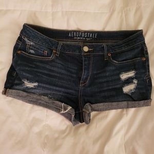 Distressed Denim Shorts